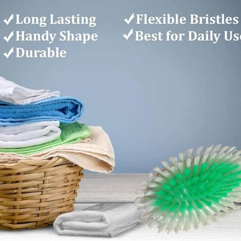 JMP BRUSH Premium Multipurpose Cloth Brush, with Soft & Hard Bristles, Assorted, Plastic Pack of 1 view 3