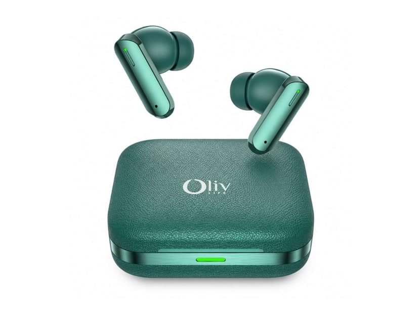 OlivLife ZEN True Wireless Earbuds, Bluetooth 6.0 in-Ear Headphones with ENC Mic, 14H Playtime, Deep Bass, Premium Sound, Type-C Fast Charging Case - Green