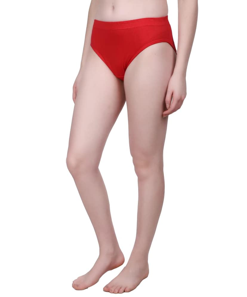 Maxolity Women's Cotton Hipster Panties - Red Color Solid, Soft, Breathable & Comfortable for Everyday Wear Panty pack of 1 view 4