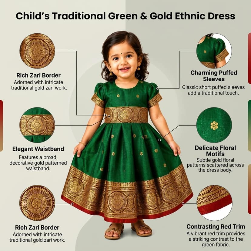 LUSTER Silk Satin Frock (Month 0-6, 6-12, 12-18) (12-18 Months, Green) view 4