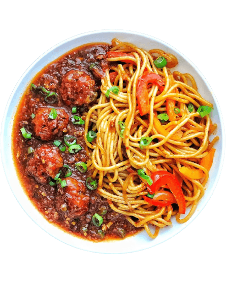 Veg Manchurian Noodles