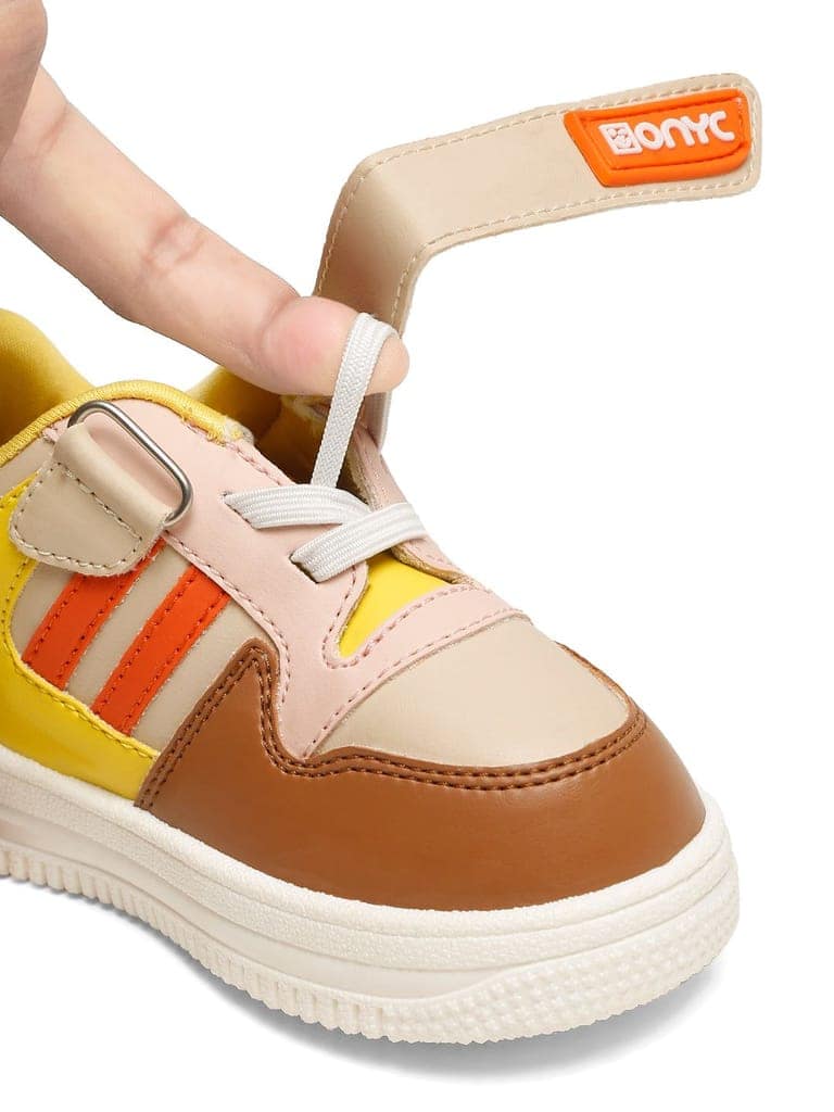Donut Comfortable & LightWeight Sneakers With Elastic Laces - Beige (Unisex) view 3