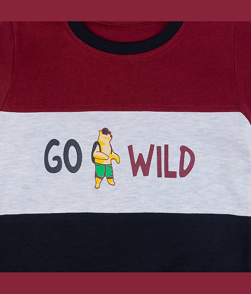 CUTOPIES Pack of 1 Boys Cotton Sweatshirt ( Maroon ) view 2