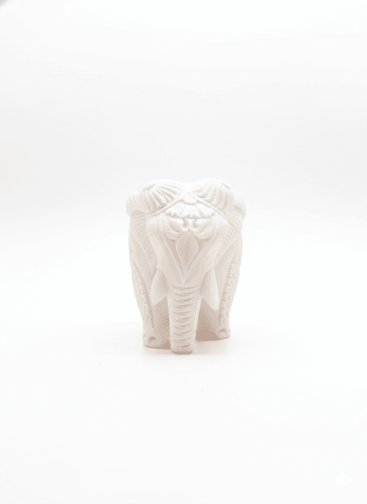 Intricately hand-carved Marble Elephant 3.5 Inches Home decor view 2