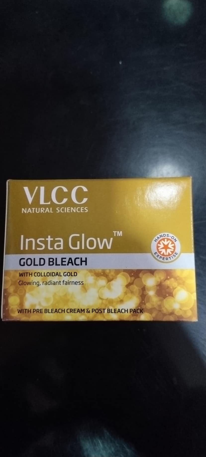 Vlcc Insta glowtm Gold bleach With colloidal gold