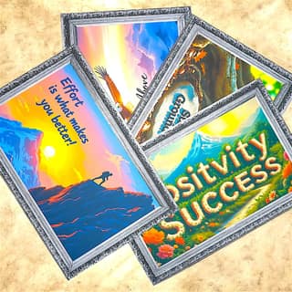 Inspirational Poster Set – Motivational Quotes Wall Art Posters for Home, Office, Study Room and Workspace Décor
