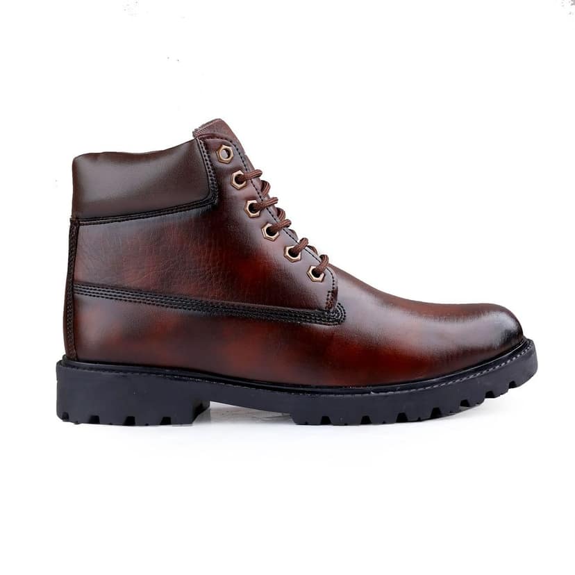 Bxxy's Faux Leather Chelsea Ankle Lace-up Boots for Men view 5