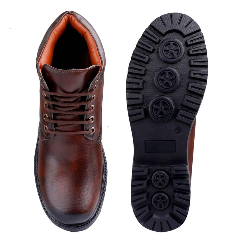 Bxxy's Faux Leather Chelsea Ankle Lace-up Boots for Men view 8