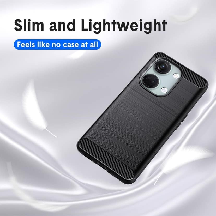 Natbok Compatible with OnePlus Nord 3 Case, Flexible TPU [Brushed Texture] [Anti-Slip] Shockproof Military Protection Bumper Phone Case,Slim Case Cover for OnePlus Nord 3,Black view 6