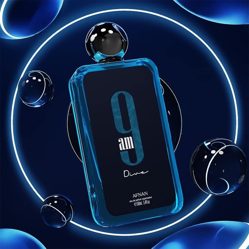 Afnan 9AM Dive Eau De Parfum 100ml – Invigorating Aquatic Aromatic Fragrance For Men view 5