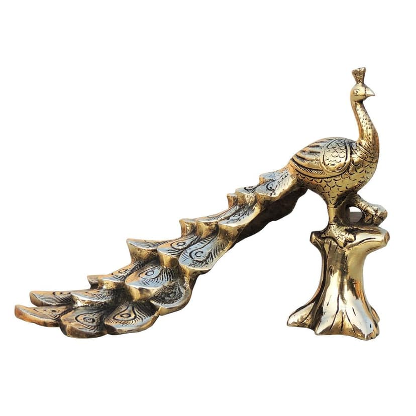Decorative Brass Peacock Statue for Vastu & Interior Styling, Height : 6.5 Inch (BSMAS1542 C) view 2