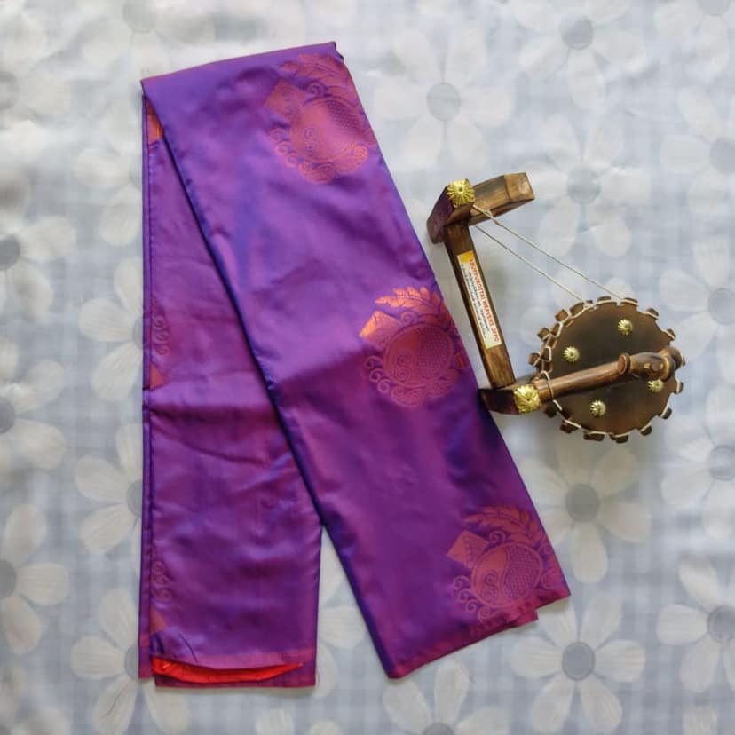 Soft Silk Saree with Blouse view 2