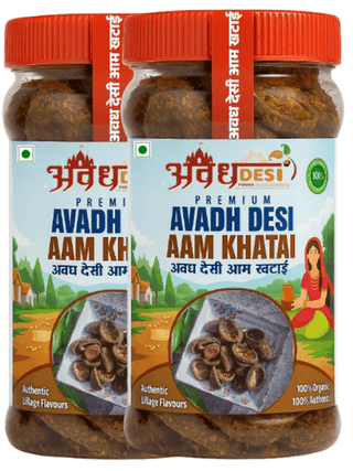 AVADH DESI FOODS - Home Made Traditional Special Aam ki khatai | Amchur | Khatta Chatpata | Kairi | Spicy Dry Mango