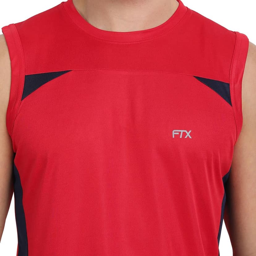 FTX Men Colorblock Round Neck Sleeveless Tshirt view 3