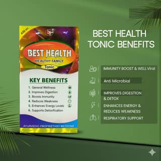 Best Health Syrup (Pack of 2) - Natural Herbal Ayurvedic Tonic for Vitality, Immunity & General Wellness