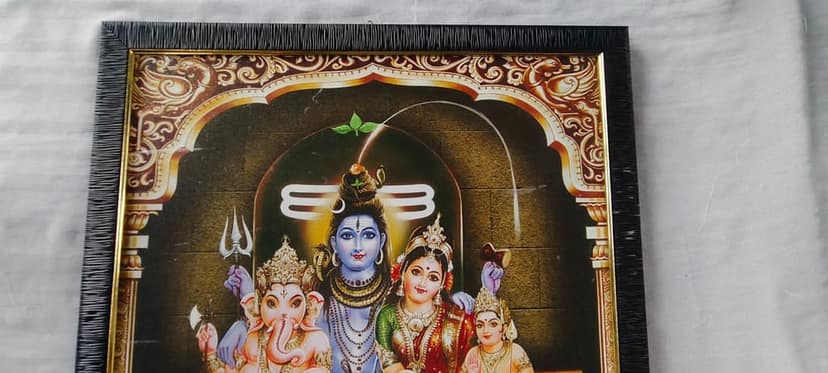 Lord Shiva Family Photo Frame view 2