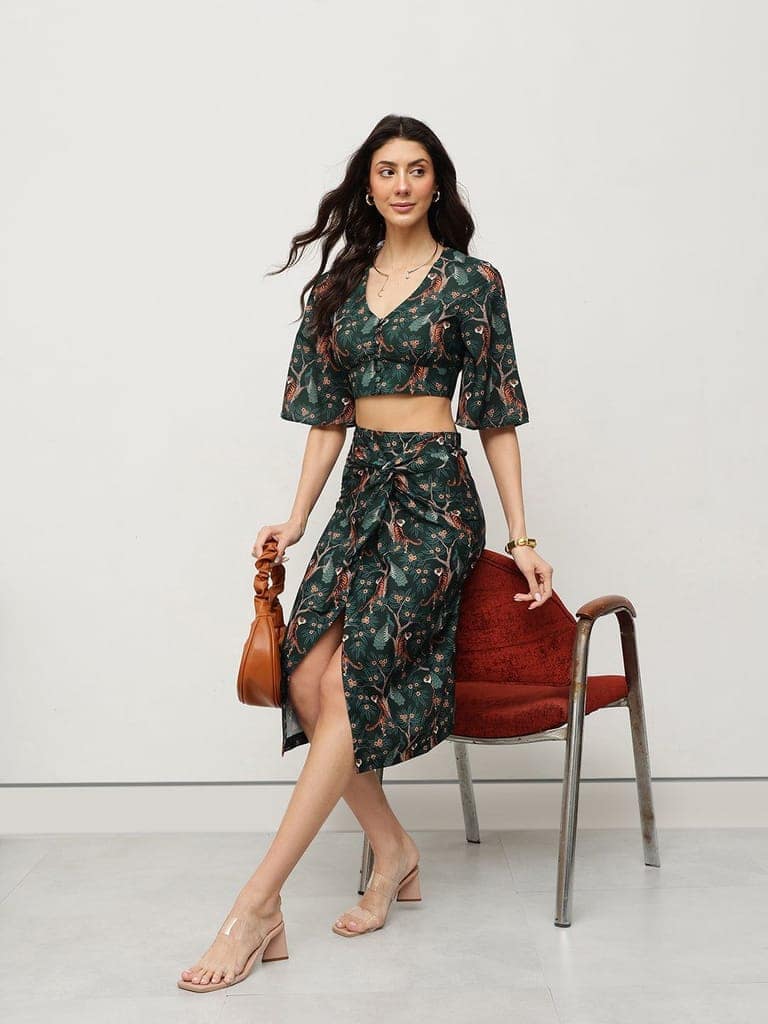 Emerald Safari Print Co-ord Set view 6