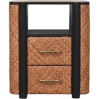 Rattan Curve Edge Nightstand view 2
