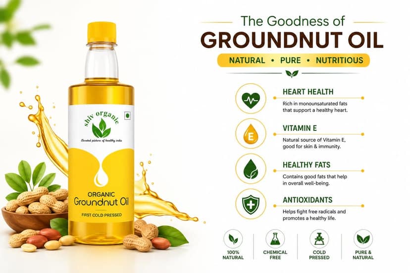 Shiv Organic Groundnut Oil 100% Organic Cold Pressed view 3
