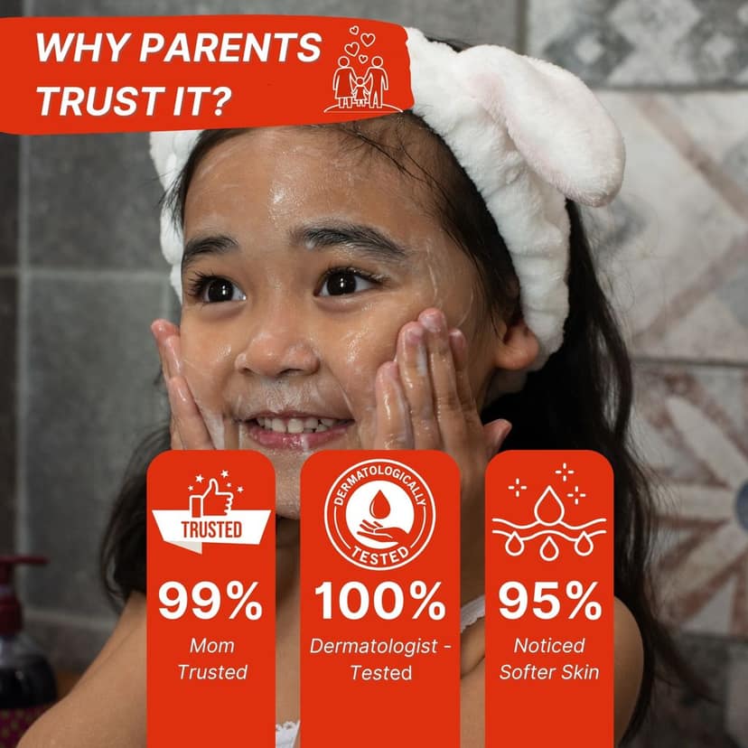 HealthBest Kids Face Wash 100ml with Organic Strawberry - Natural, Non Toxic & Safe - For Normal, Oily & Combination Skin - Tear-Free, Paraben-Free, SLS-Free - Nourishing & Brightening Daily Cleanser view 5