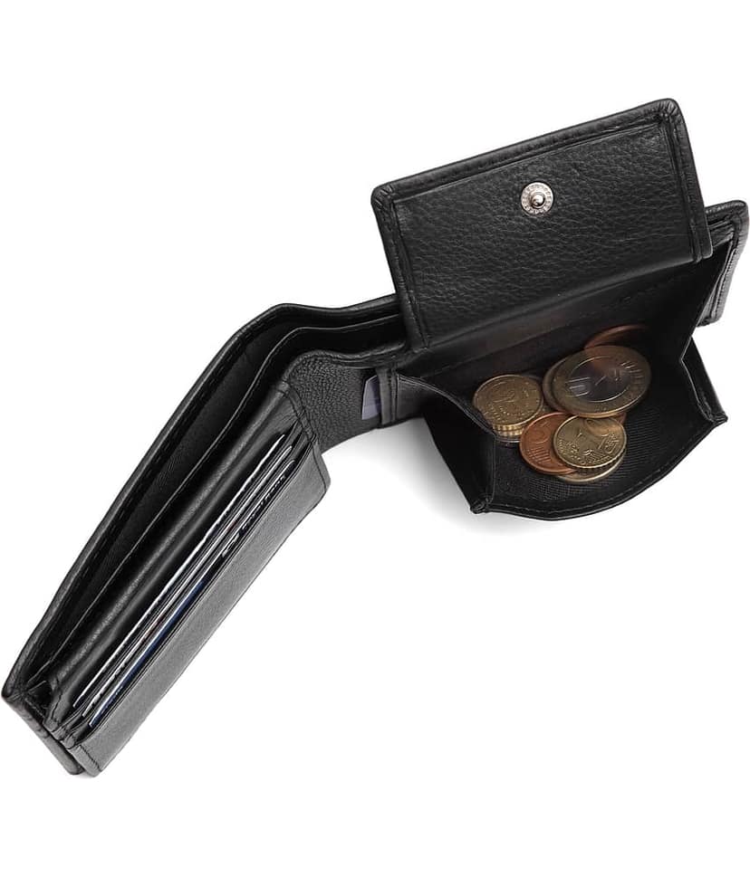 HIDEFLIX 100% Leather Solid Men's Regular Wallet With 7 Slots For Card ( Black , Pack of 1 ) view 2