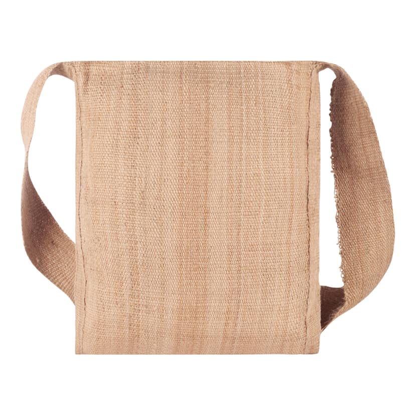 Raiganj Crafts Stylish and Sustainable Jute Side Bags - Eco friendly Fashion Bag for Grocery / Shopping / Tiffin / Handbag with Zip and Jute andle for Mens and Womens view 3
