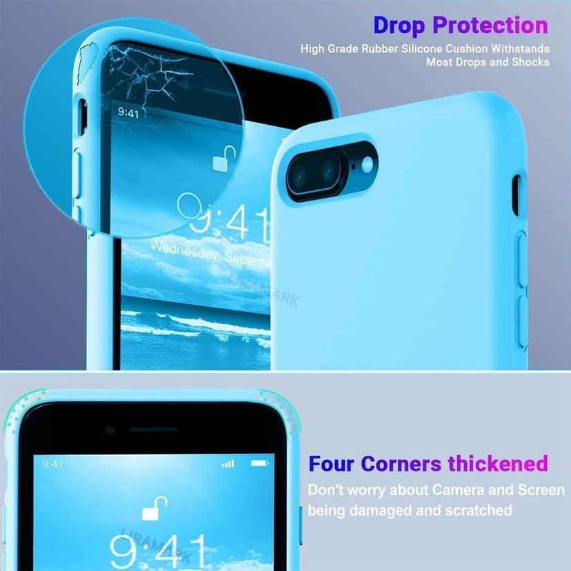 LIRAMARK Liquid Silicone Soft Back Cover Case for Apple iPhone 7 Plus / 8 Plus view 5
