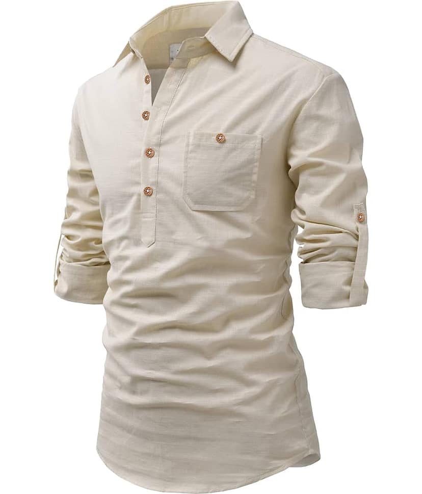 Vida Loca Sky Blue Cotton Blend Men's Shirt Style Kurta ( Pack of 1 )