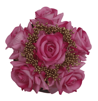 Pink Rose Flower Hair Accessory - Elegant Floral Hair Clip