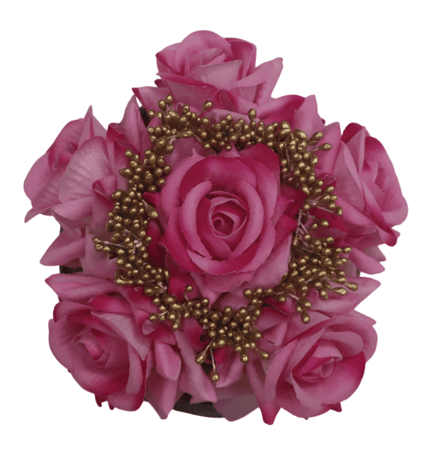 Pink Rose Flower Hair Accessory - Elegant Floral Hair Clip