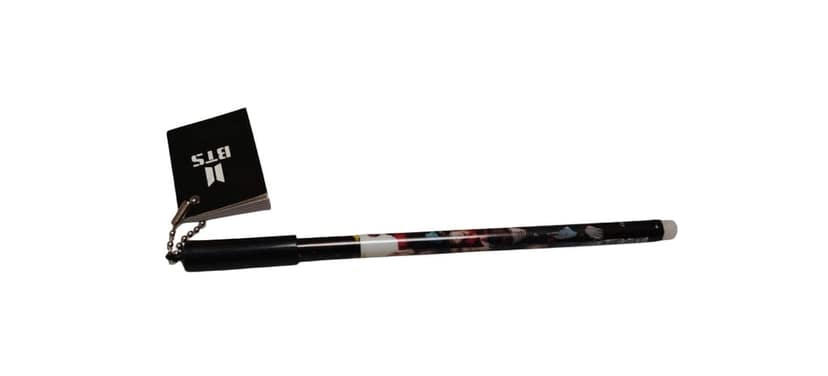 BTS Themed Pen with Mini Notebook Keychain - Black view 2