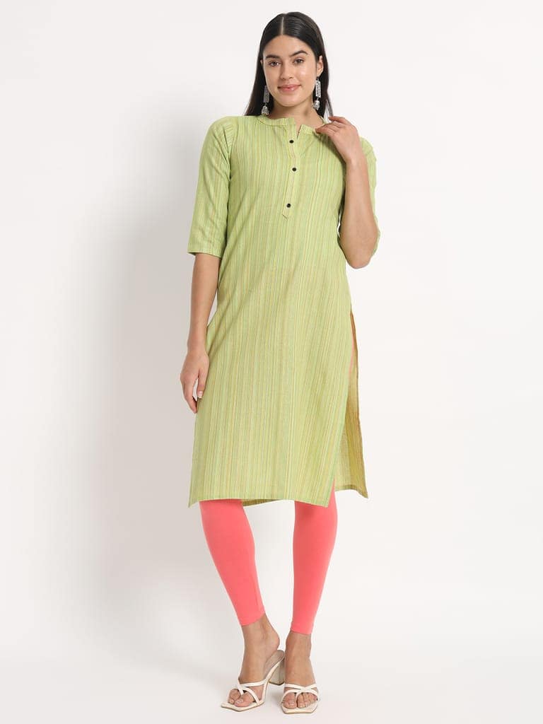 SOFT COLORS Women's Skinny Fit Ethnic Wear Ankle Length Leggings (Gajari) view 2