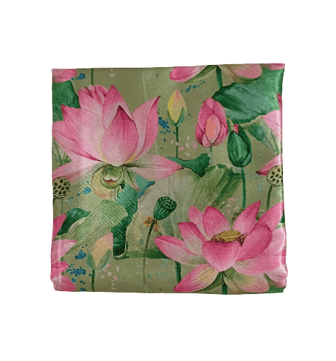 Elegant Green & Pink Embroidered Saree with Floral Blouse view 2