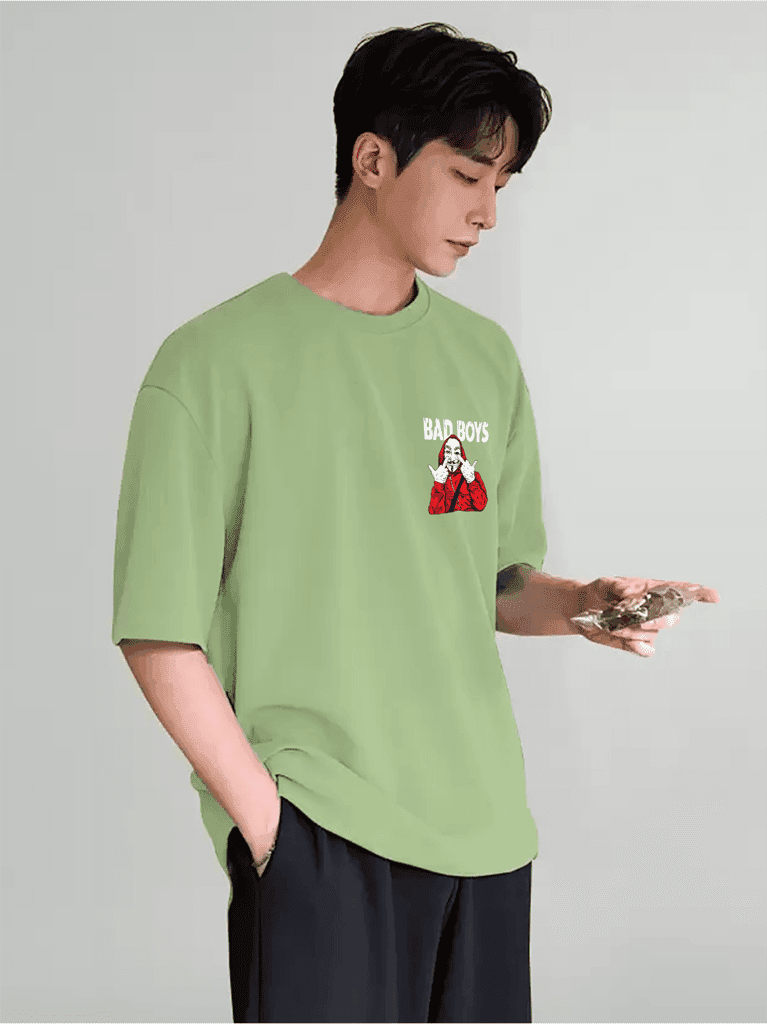 SCOTT FINCHER Men's Casual BAD BOY T-Shirt, Short Sleeve Crew Neck Summer Tee Shirt, Funny Graphic Tshirt Tops : AA(ARN)LGREEN_117 view 3