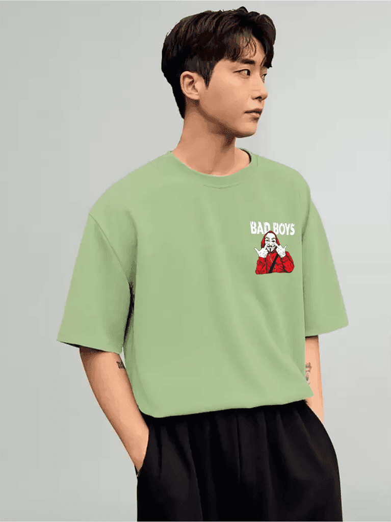 SCOTT FINCHER Men's Casual BAD BOY T-Shirt, Short Sleeve Crew Neck Summer Tee Shirt, Funny Graphic Tshirt Tops : AA(ARN)LGREEN_117 view 4