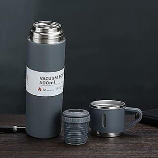 500ML Vacuum Flask Set Vacuum with 2 Cups SS 304 | Solo Gift Customized Water Bottle | Personalized Water Bottle | Gifts for Boyfriend/Girlfriend | Corporate Gifts (Assorted colors) view 6