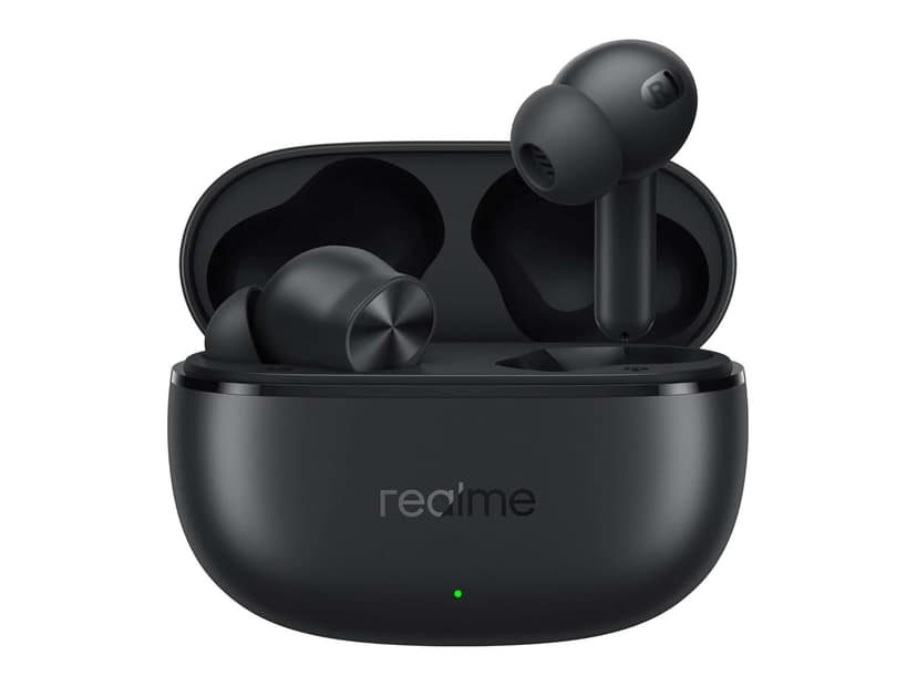 Realme Buds T200x True Wireless Earbuds with 12.4mm Dynamic Bass Drivers, 25 dB ANC, Quad Mic, 45ms Latency, Upto 48 Hrs Playback, Fast Charge - A Pure Black