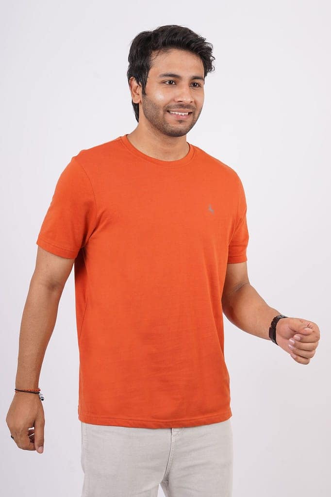 Men's Orange Rust S/J Crew Neck view 5