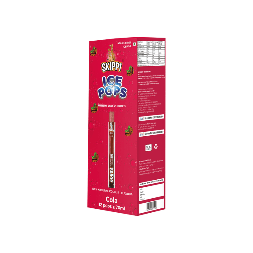 Cola Flavor Skippi Natural Ice Pop, Pack Of 12 Ice Pops view 8