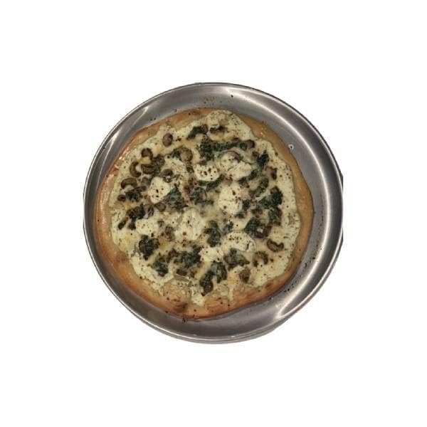 Spinach Mushroom Cottage Cheese Pizza 8 Inch
