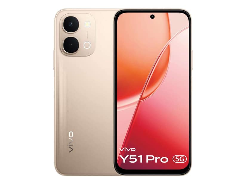 Vivo Y51 Pro 5G (8GB RAM, 256GB Storage) 5G Mobile Phone with FHD+ Display, Smooth Performance & Powerful Battery - Noble Gold