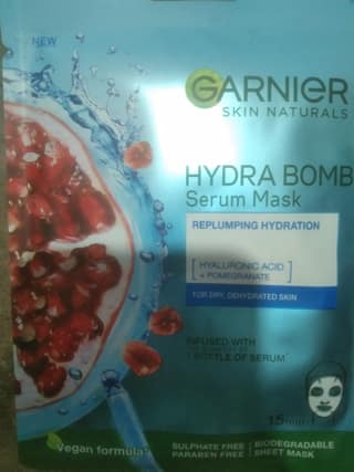 Garnier serum mask hydra bomb pomegranate