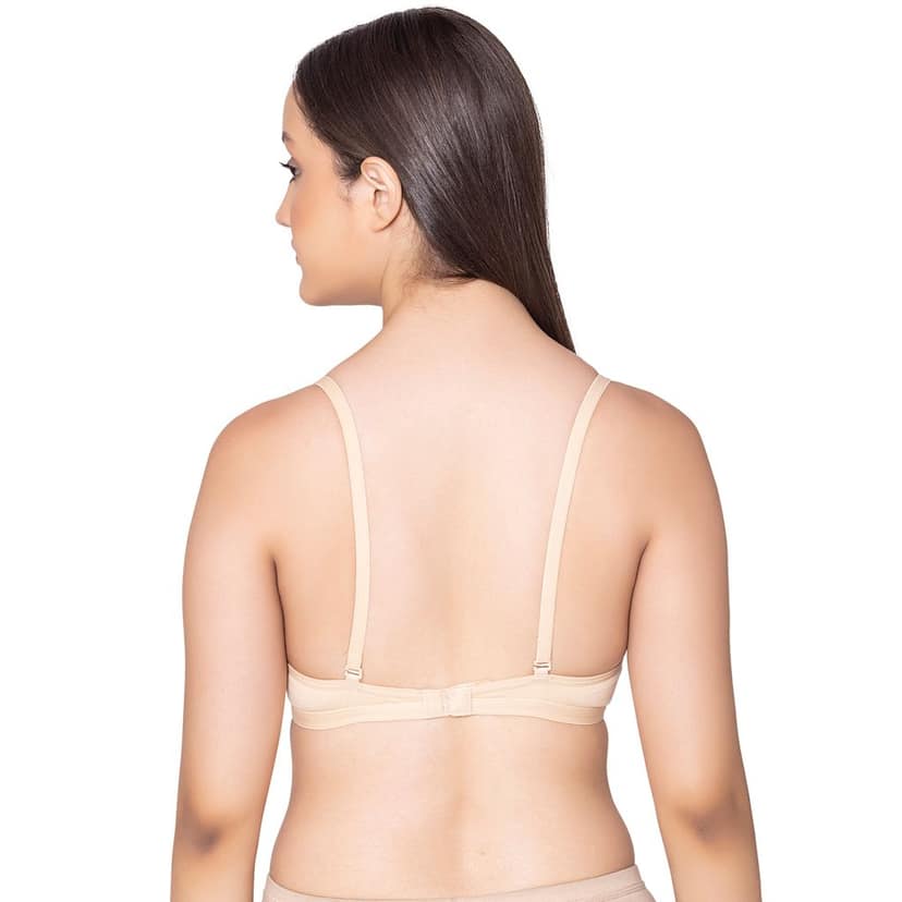 Bodycare polycotton wirefree convertible straps comfortable non padded bra-1531BB view 3