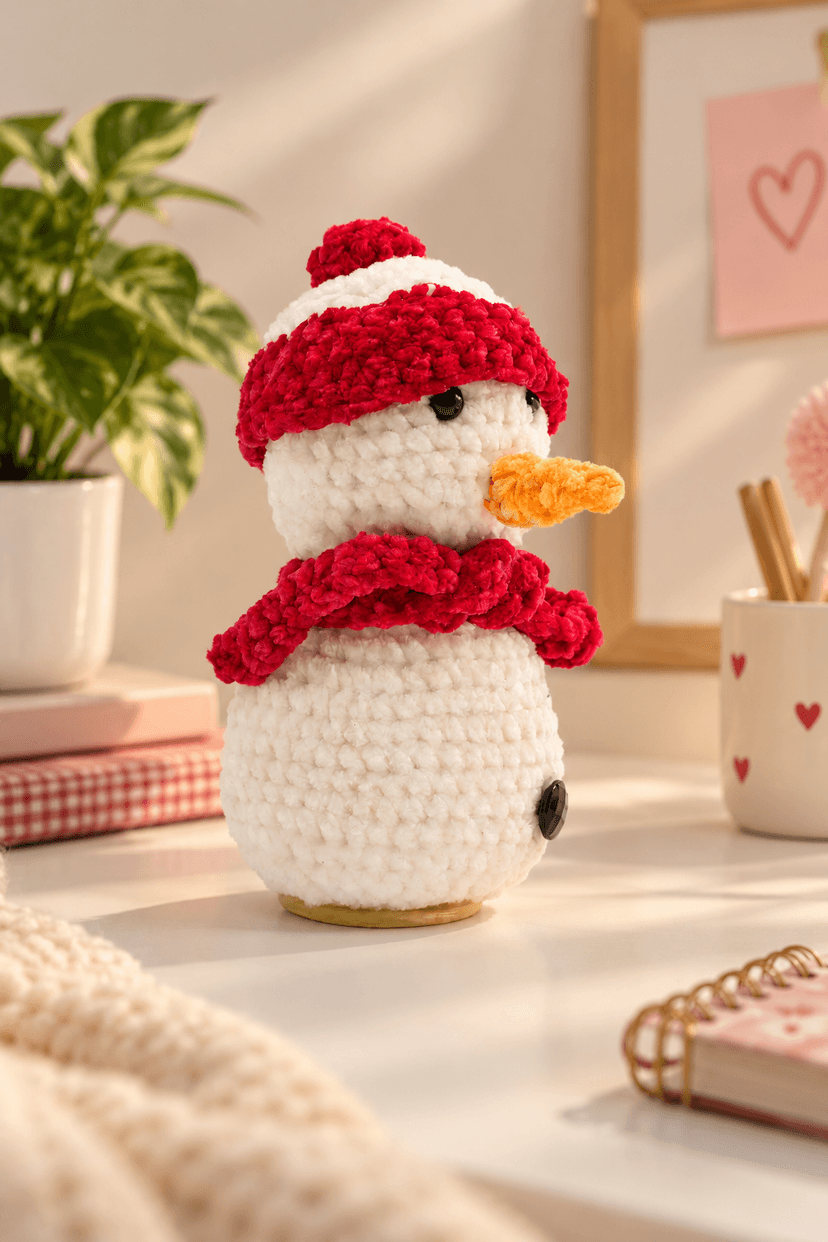 Handmade Snowman Decorative Toy for Christmas and Festive Decoration view 3