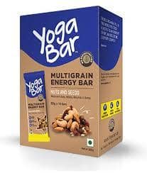 Yoga Bar Nuts And Seeds Multigrain Energy Bars | 10 Bars | 380 Gm