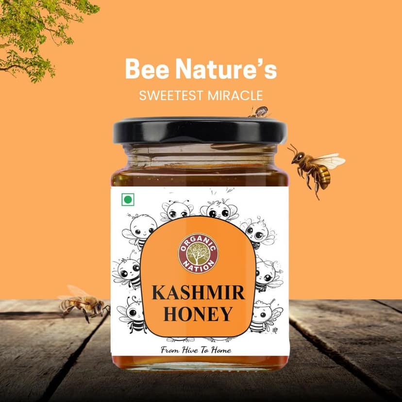 Organic Nation Kashmir Honey 325g � 100% Pure, Unprocessed & Raw | Natural Immunity Booster | No Added Sugar | Rich in Antioxidants view 3