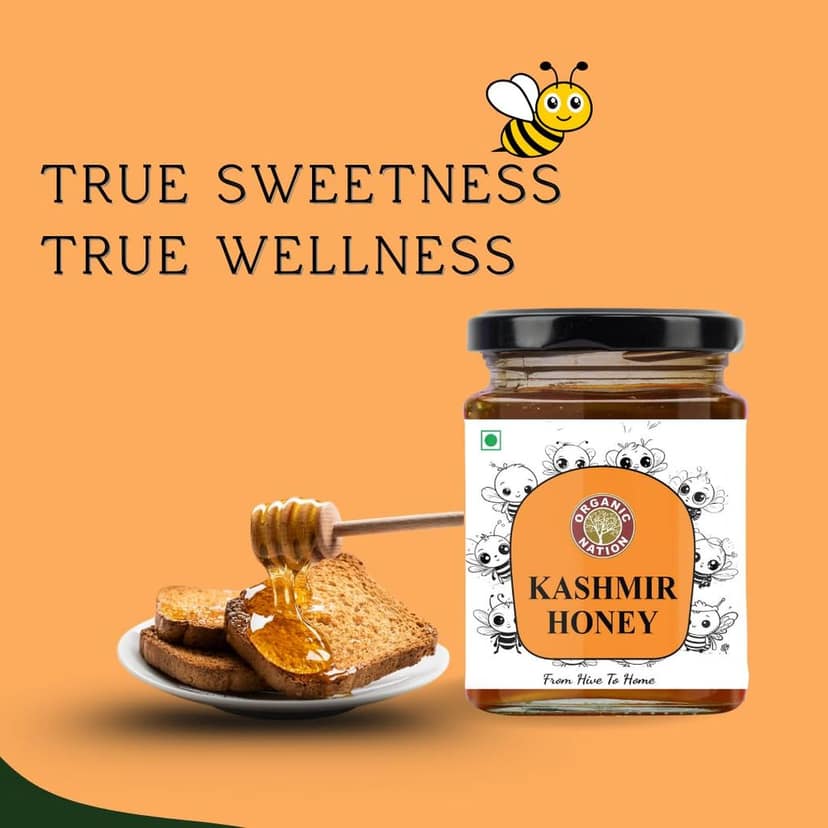 Organic Nation Kashmir Honey 325g � 100% Pure, Unprocessed & Raw | Natural Immunity Booster | No Added Sugar | Rich in Antioxidants view 4