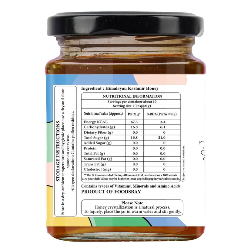 Organic Nation Kashmir Honey 325g � 100% Pure, Unprocessed & Raw | Natural Immunity Booster | No Added Sugar | Rich in Antioxidants view 7