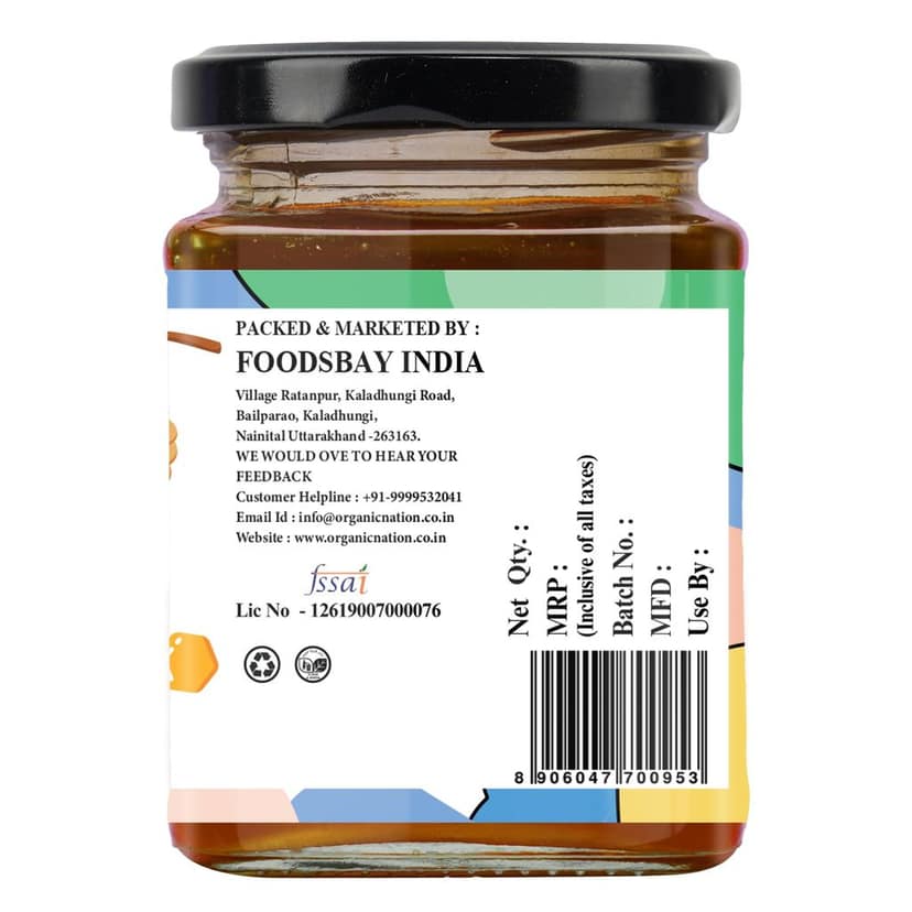 Organic Nation Kashmir Honey 325g � 100% Pure, Unprocessed & Raw | Natural Immunity Booster | No Added Sugar | Rich in Antioxidants view 8