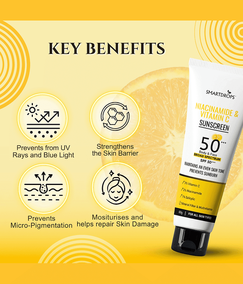 Smartdrops SPF 50 Sunscreen Cream For Dry Skin ( Pack of 2 ) view 2